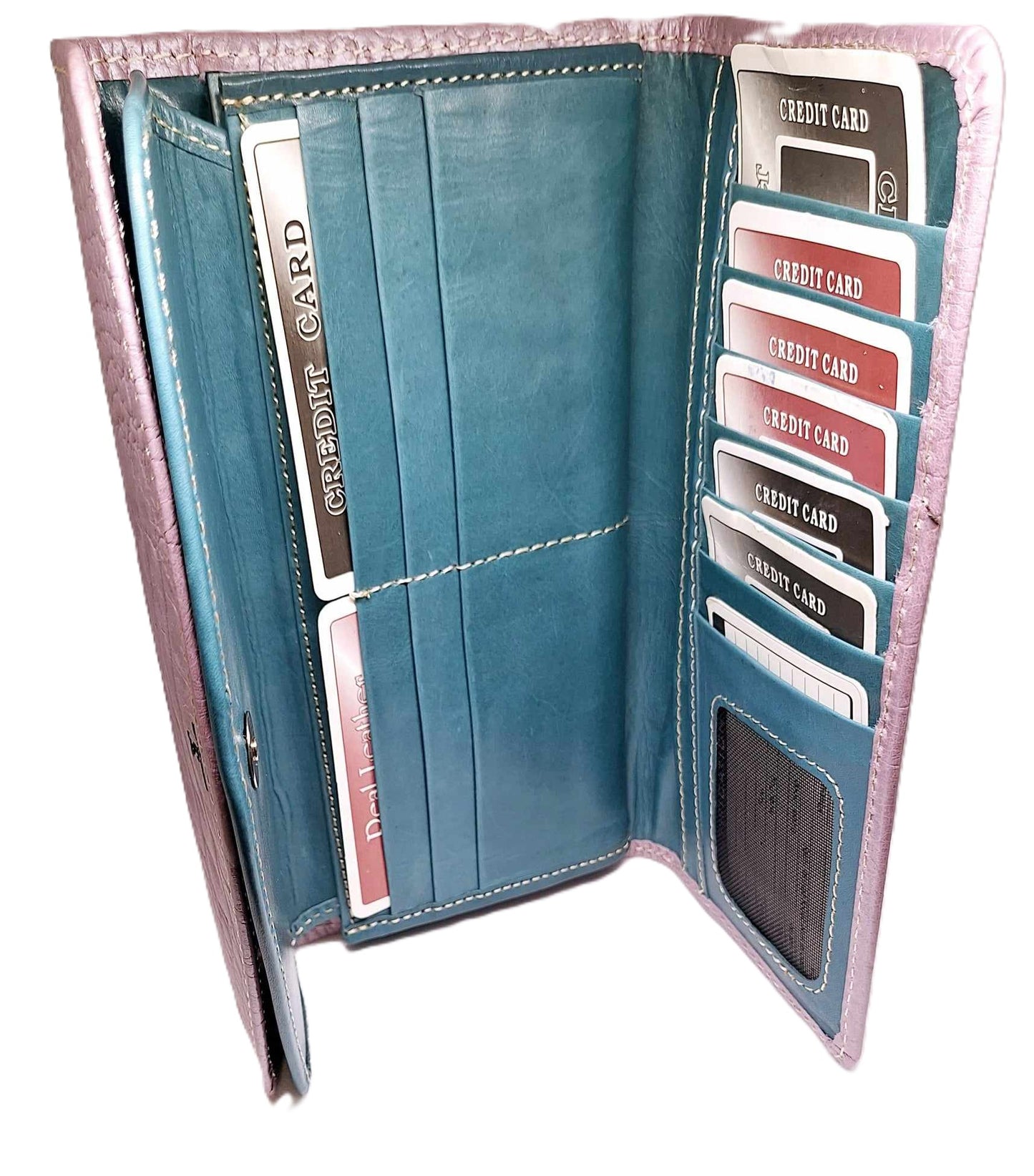 Elegant Leather Clutch Wallet for Women – Stylish Purse with Card Slots