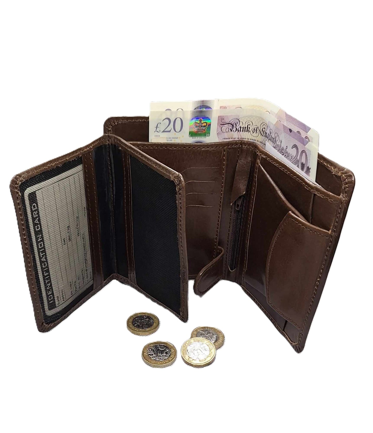 Genuine Soft Leather Wallet for Men - High Quality Durable Design - Slim Bifold