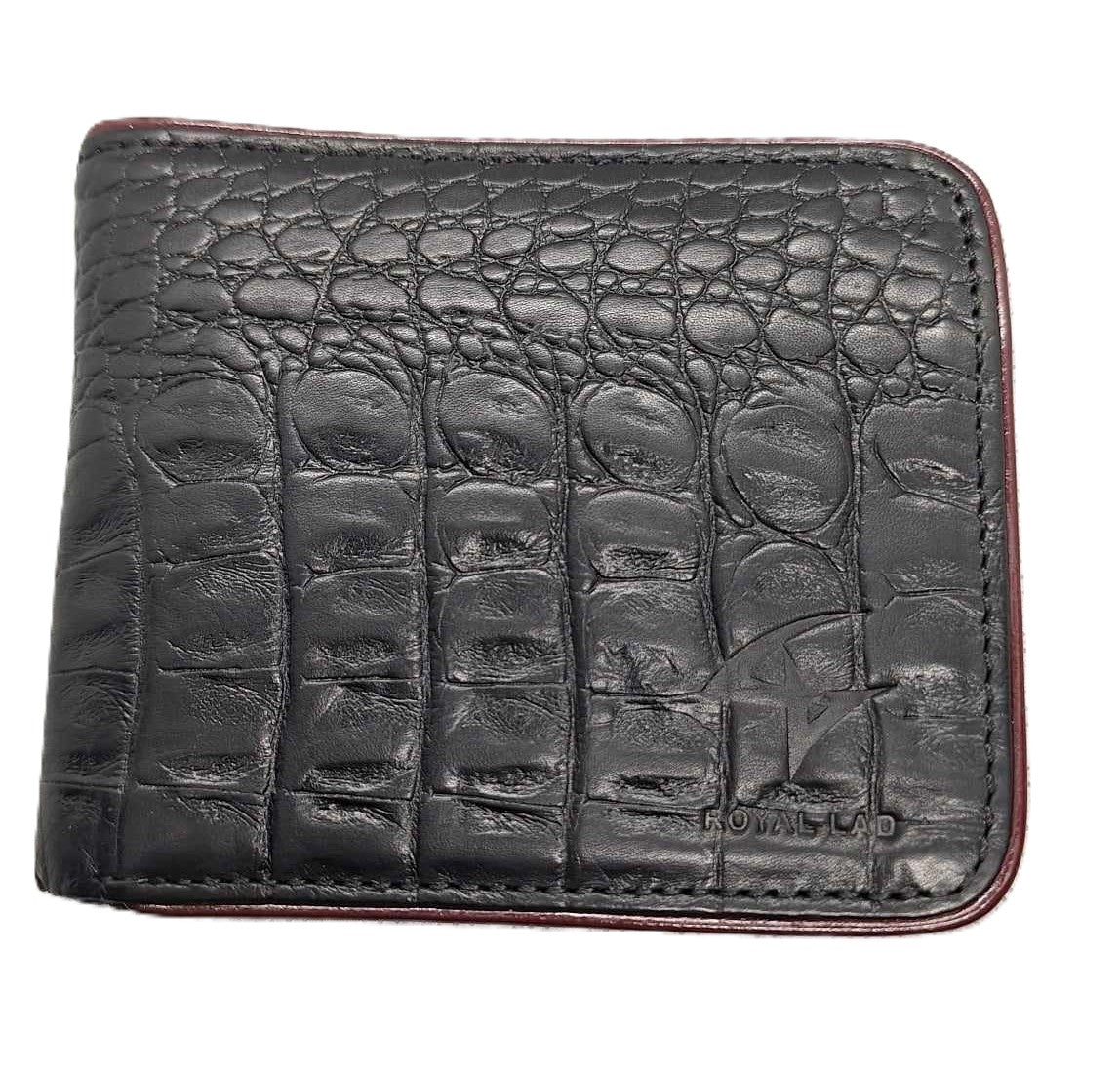 Men’s Designer Genuine Leather Wallet - Durable Crocodile Pattern - High Quality