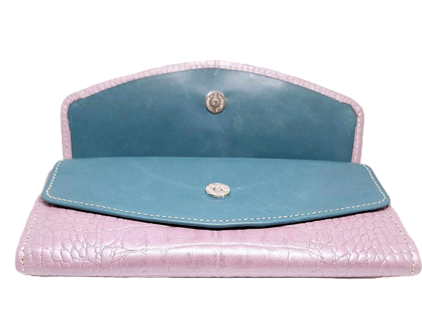 Elegant Leather Clutch Wallet for Women – Stylish Purse with Card Slots