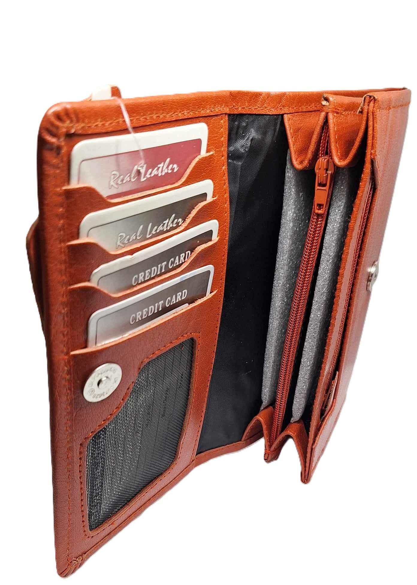 Elegant Leather Clutch Wallet for Women – Stylish Purse with Card Slots