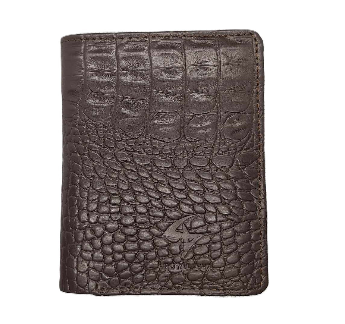 Men’s Designer Genuine Leather Wallet - Durable Crocodile Pattern - High Quality