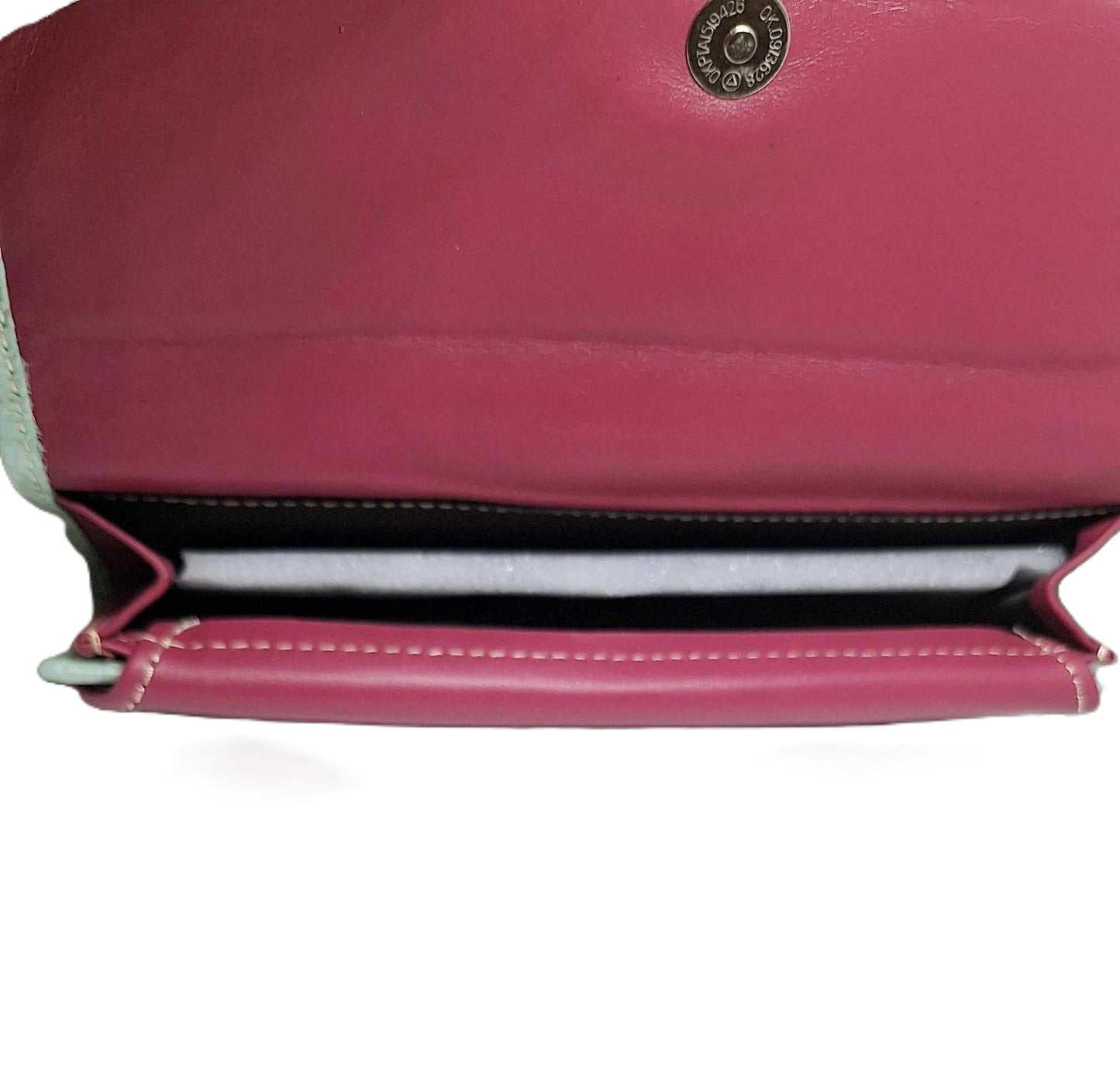 Elegant Light Green & Pink Crocodile Print Leather Handbag – Stylish