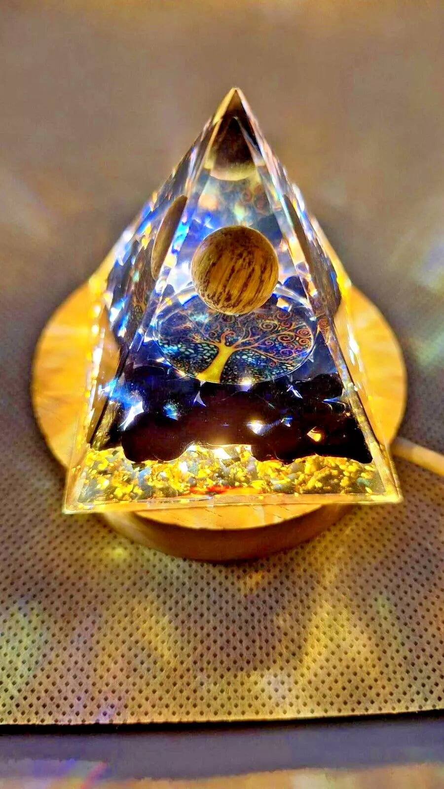 Tiger’s Eye Pyramid for Energy Healing Kit - Epic Entertainers