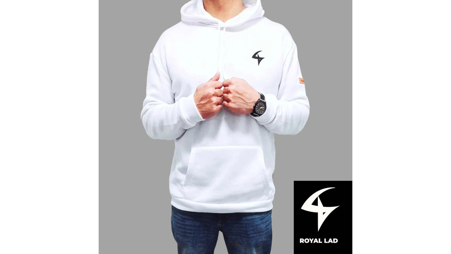 Men's White Pullover Hoodie – Lightweight, Casual & Sporty Everyday Fit - Epic Entertainers