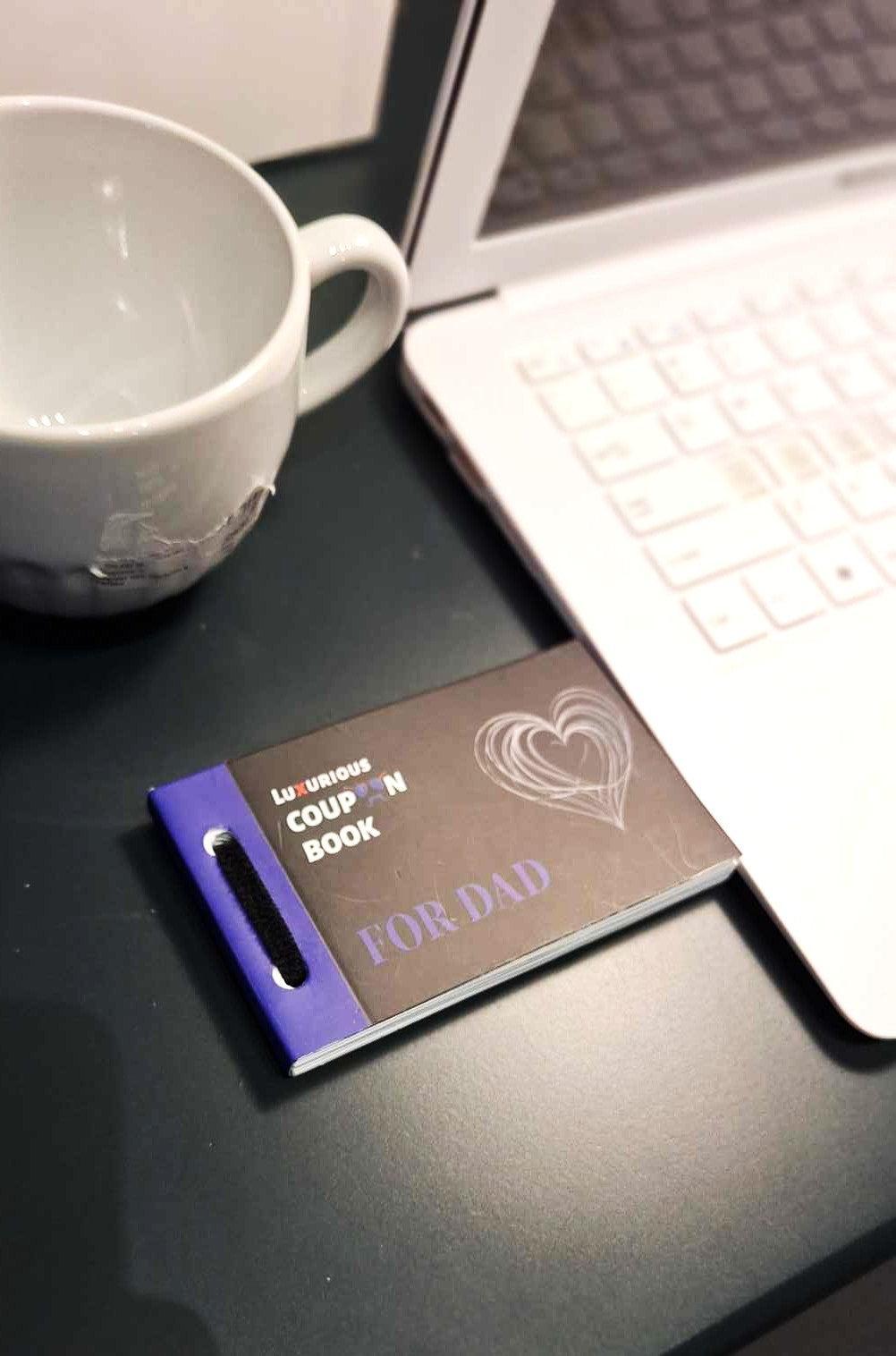 Dad Coupon Book | Funny & Sentimental IOU Coupons for Dad | DIY Make Your Own Dad Coupons with 3 Blank Coupons - Epic Entertainers