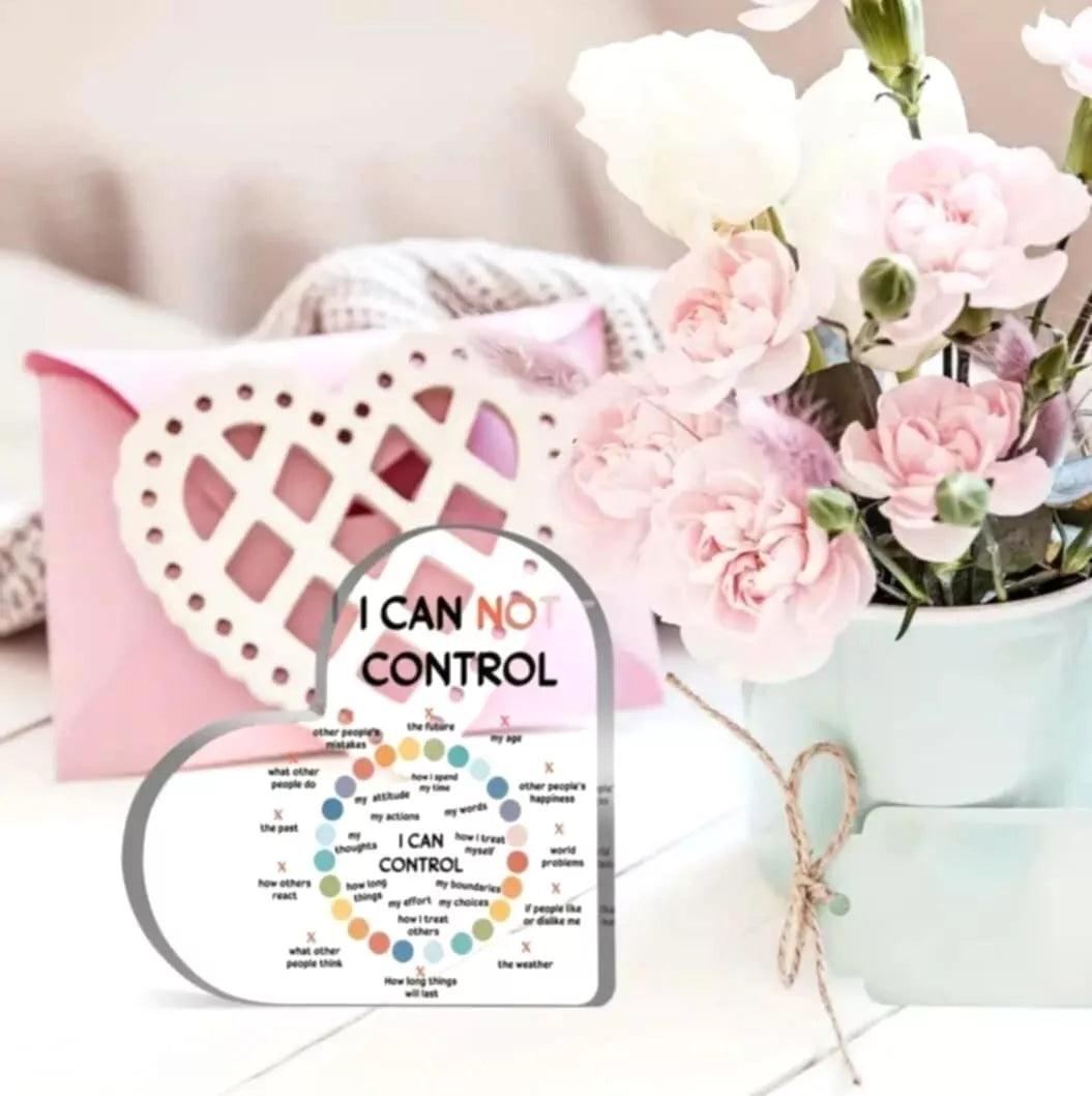 Mental Health Inspirational Gift – Acrylic Heart with Motivational Quote for Anxiety & Therapy Support - Epic Entertainers