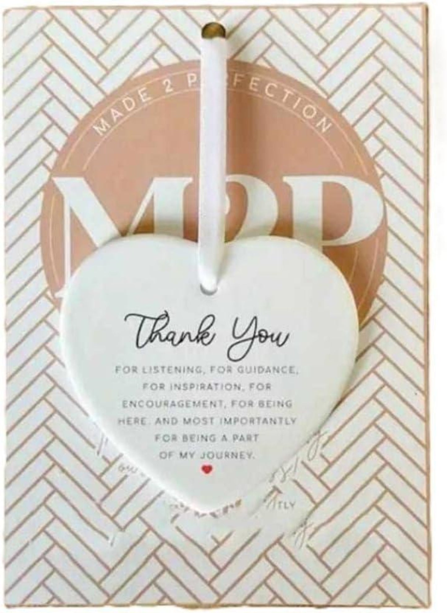 Heart Shaped Thank You Gift – Small Hanging Heart Decor for Women & Men | Cute Valentine’s Day Appreciation Ornament - Epic Entertainers