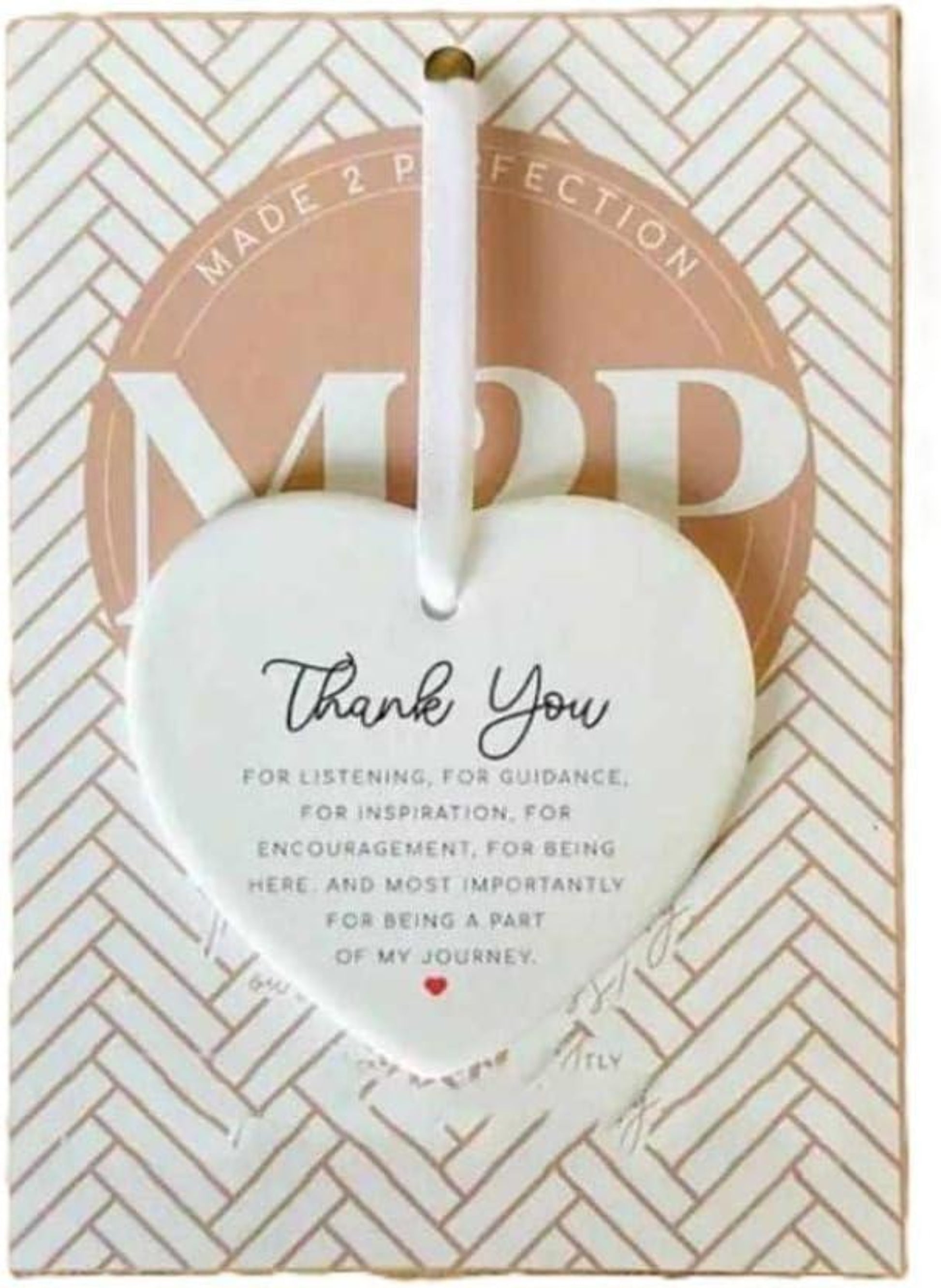 Heart Shaped Thank You Gift – Small Hanging Heart Decor for Women & Men | Cute Valentine’s Day Appreciation Ornament - Epic Entertainers