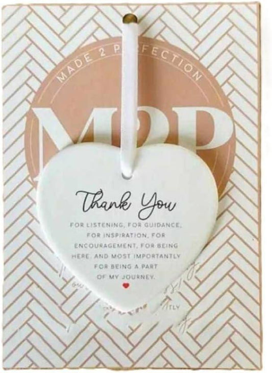 Heart Shaped Thank You Gift – Small Hanging Heart Decor for Women & Men | Cute Valentine’s Day Appreciation Ornament - Epic Entertainers