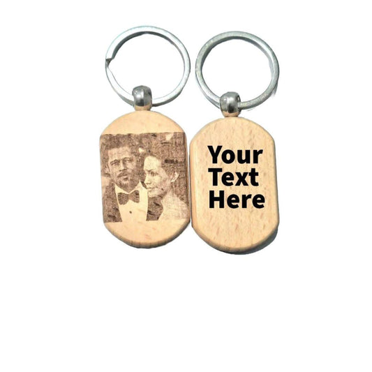 Personalised Wooden Keychain | Custom Engraved Photo Keychain | Thoughtful Keepsake Gift for Her, Him, Friends & Family - Epic Entertainers