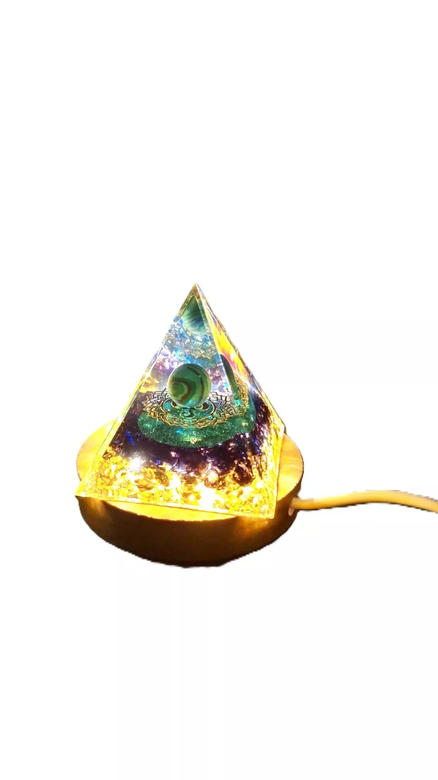 Reiki Meditation Pyramid Kit with Natural Crystals - Epic Entertainers