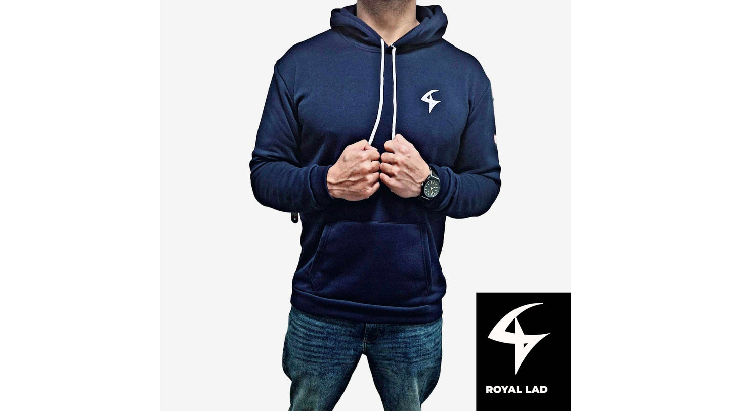 Men's Lightweight Pullover Hoodie - Stylish Casual Wear for Everyday Comfort & Gym Sports Blue