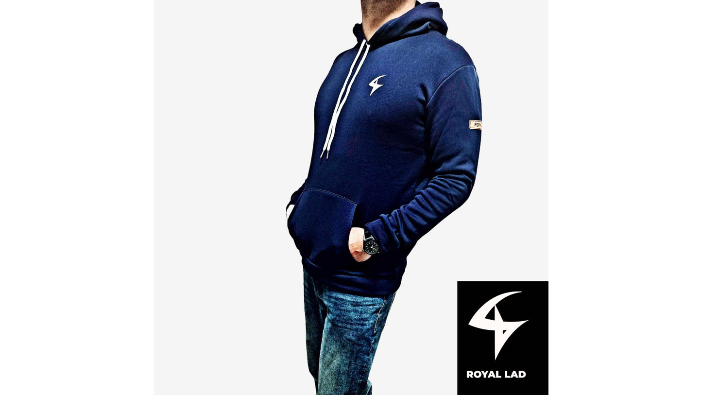 Men's Lightweight Pullover Hoodie - Stylish Casual Wear for Everyday Comfort & Gym Sports Blue