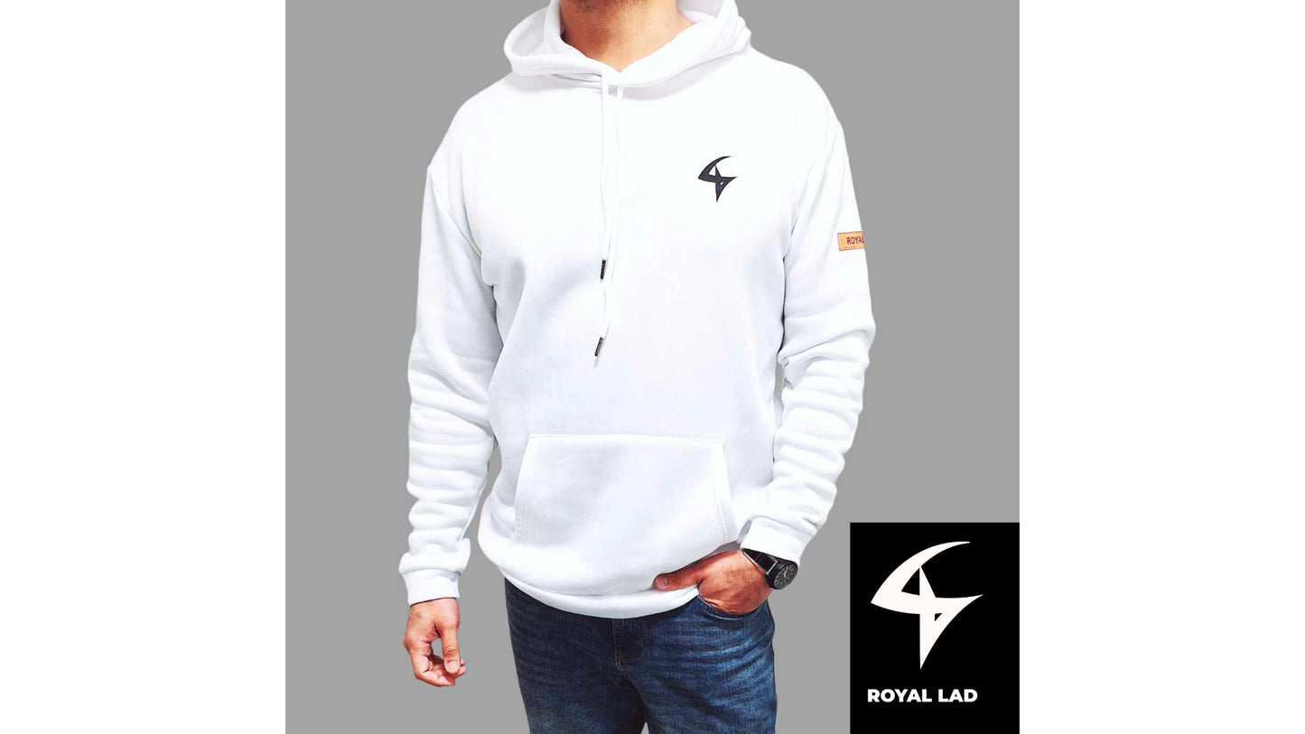 Men's Lightweight Pullover Hoodie - Stylish Casual Wear for Everyday Comfort & Gym Sports White