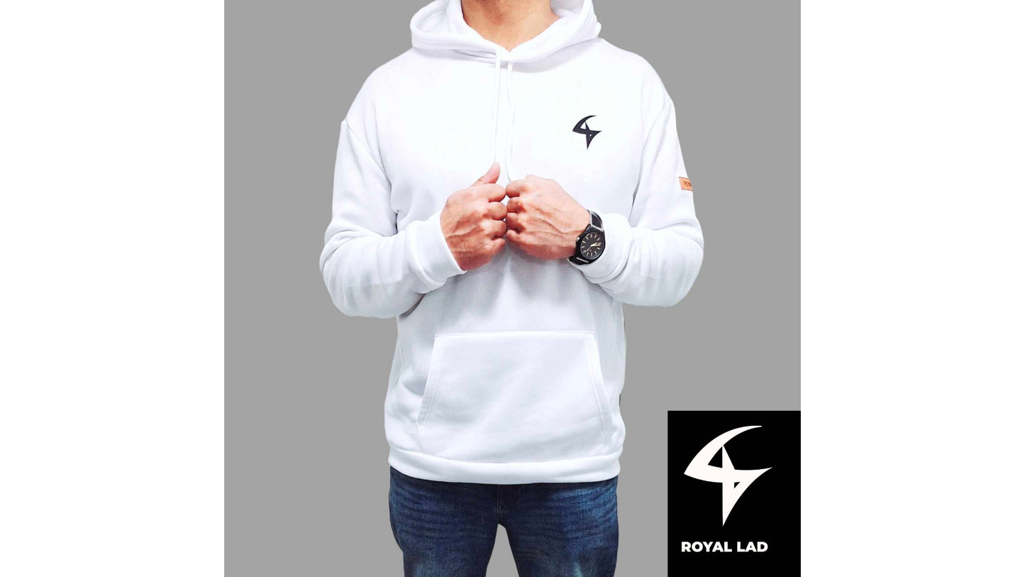 Men's Lightweight Pullover Hoodie - Stylish Casual Wear for Everyday Comfort & Gym Sports White