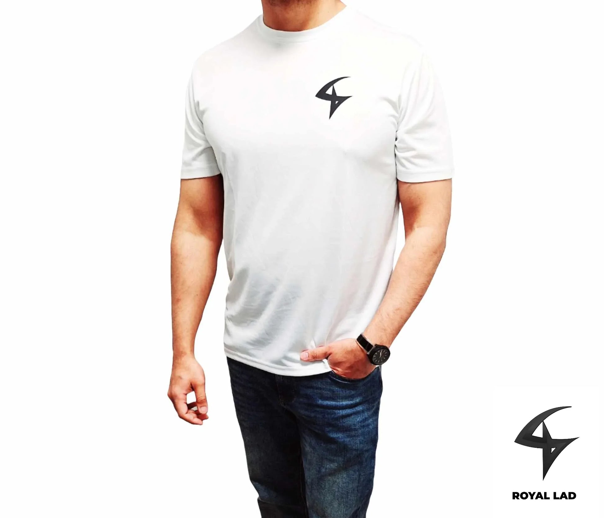 Men's White Dri-FIT Workout Shirt – Lightweight Performance Tee for Gym & Training - Epic Entertainers