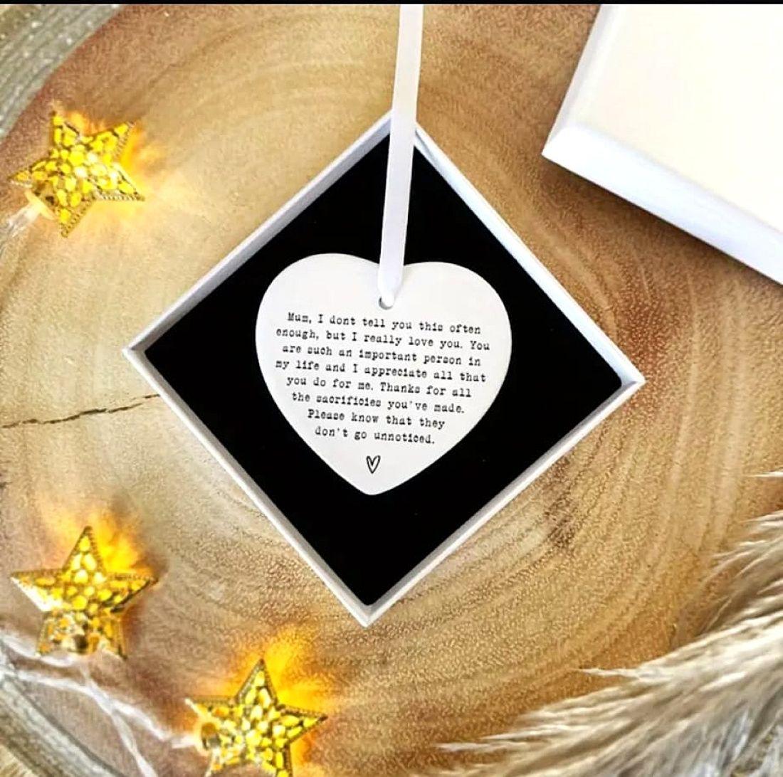 Personalized Mother's Day Gift – Handmade Heart Hanging Decor Keepsake for Mom - Epic Entertainers