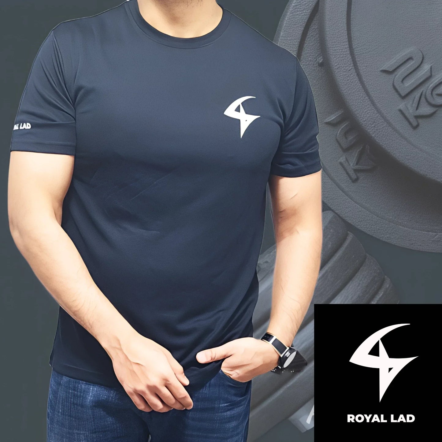 Men's Black Dri-FIT Workout Shirt – Lightweight Performance Tee for Gym & Training - Epic Entertainers