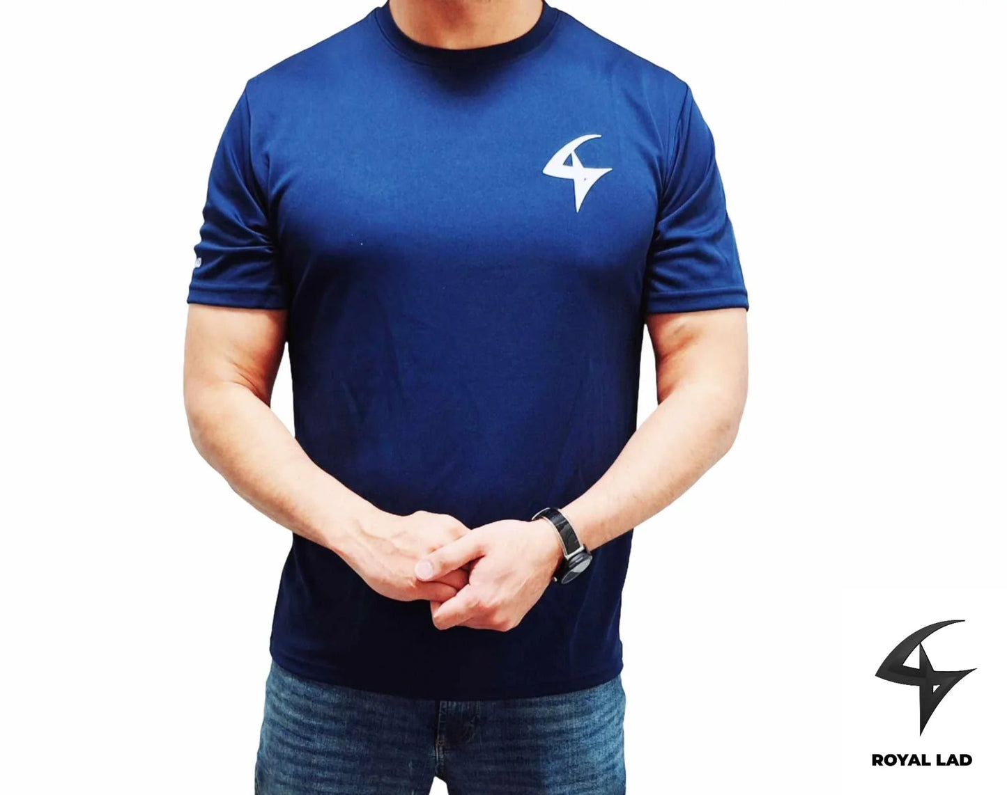 Men's Blue Dri-FIT Workout Shirt – Lightweight Performance Tee for Training & Gym - Epic Entertainers