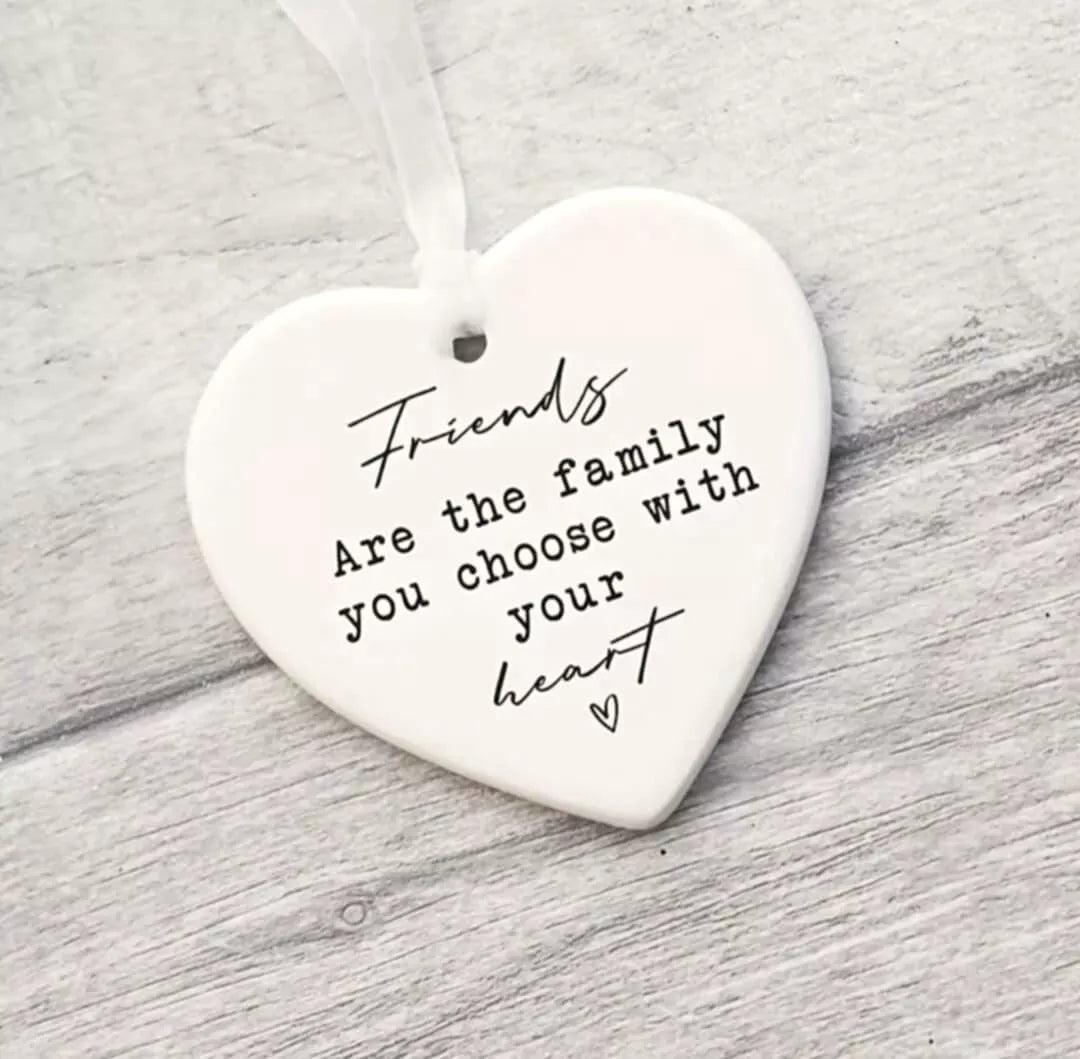 Heart Shaped Friend Gift - Small Hanging Decor for Women & Men- Cute Heart Ornament - Friendship - Epic Entertainers