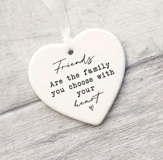 Heart Shaped Friend Gift - Small Hanging Decor for Women & Men- Cute Heart Ornament - Friendship - Epic Entertainers
