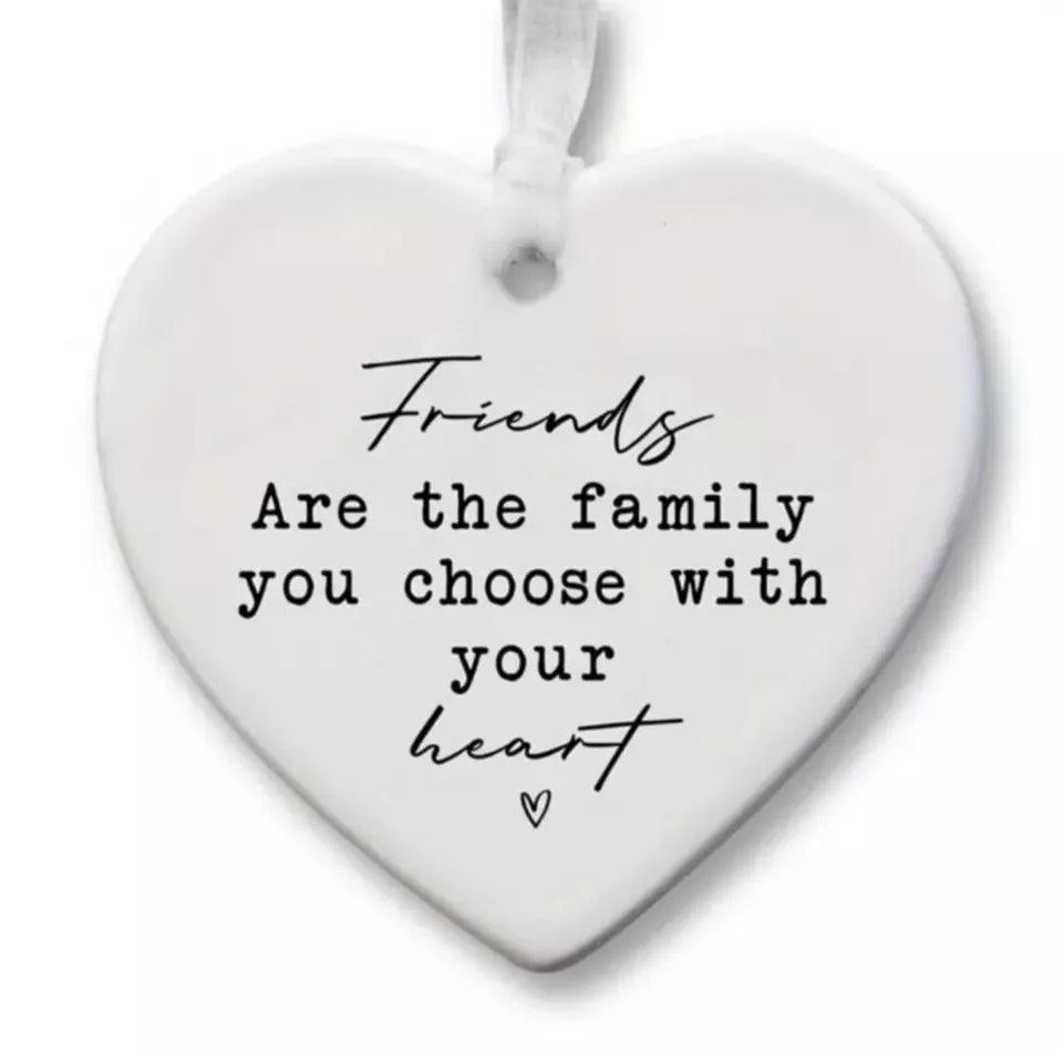 Heart Shaped Friend Gift - Small Hanging Decor for Women & Men- Cute Heart Ornament - Friendship - Epic Entertainers