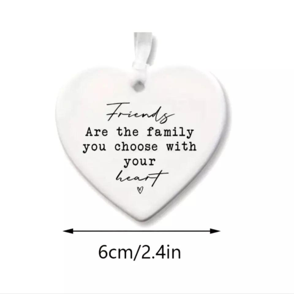 Heart Shaped Friend Gift - Small Hanging Decor for Women & Men- Cute Heart Ornament - Friendship - Epic Entertainers