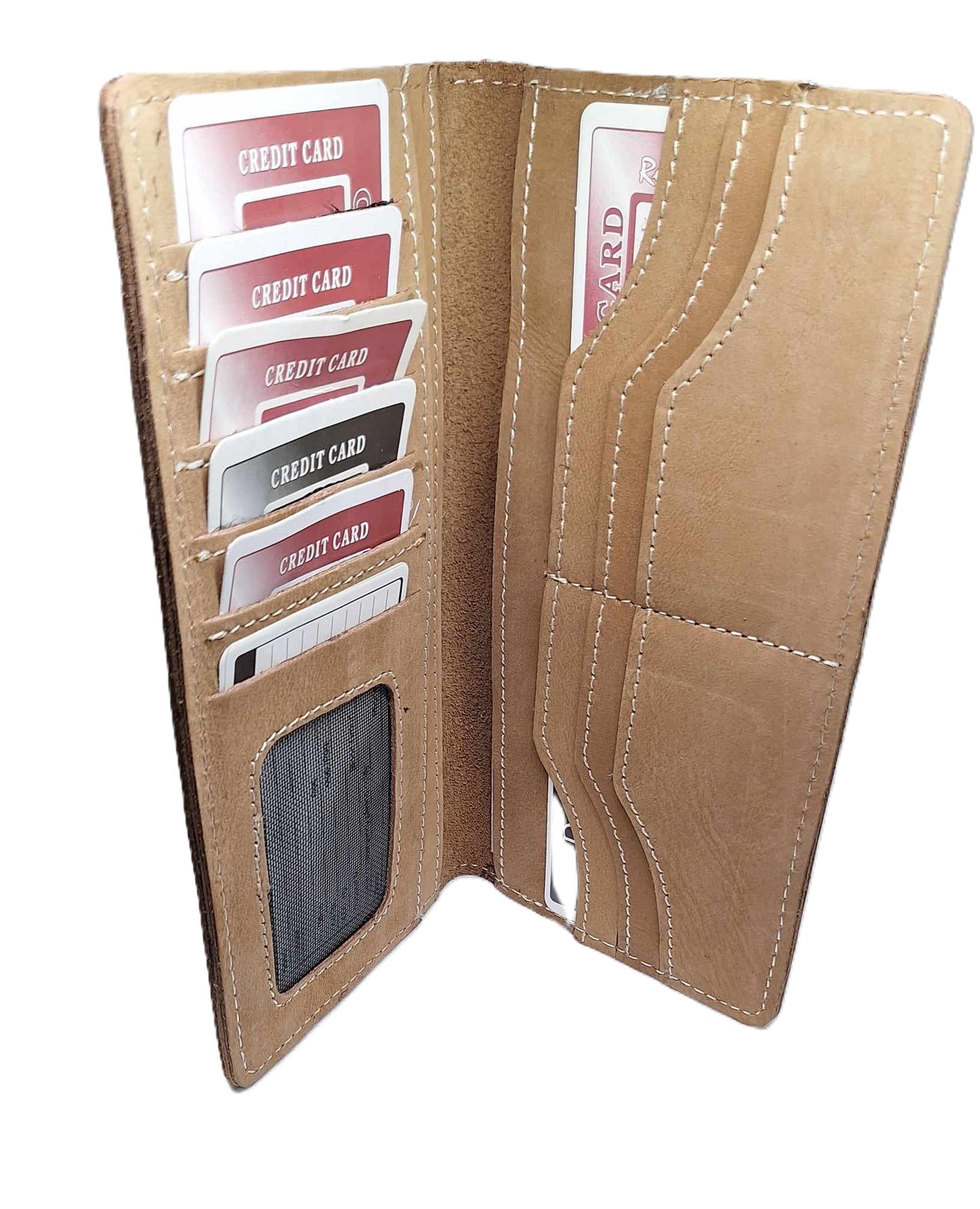 High Quality Bifold Men BusinessWallet Long Clutch Leather Purse ID Card Holder