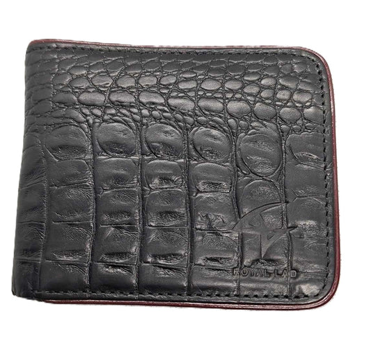 Men’s Designer Genuine Leather Wallet - Durable Crocodile Pattern - High Quality