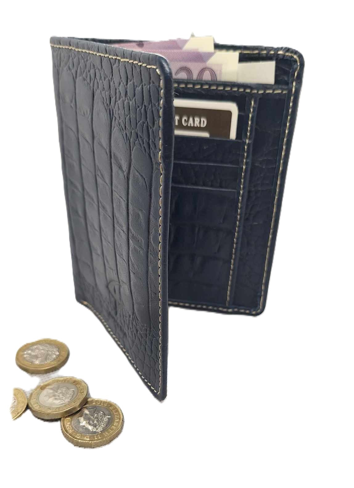 Men's DESIGNER Genuine leather Wallet High-quality and Durable Crocodile Pattern