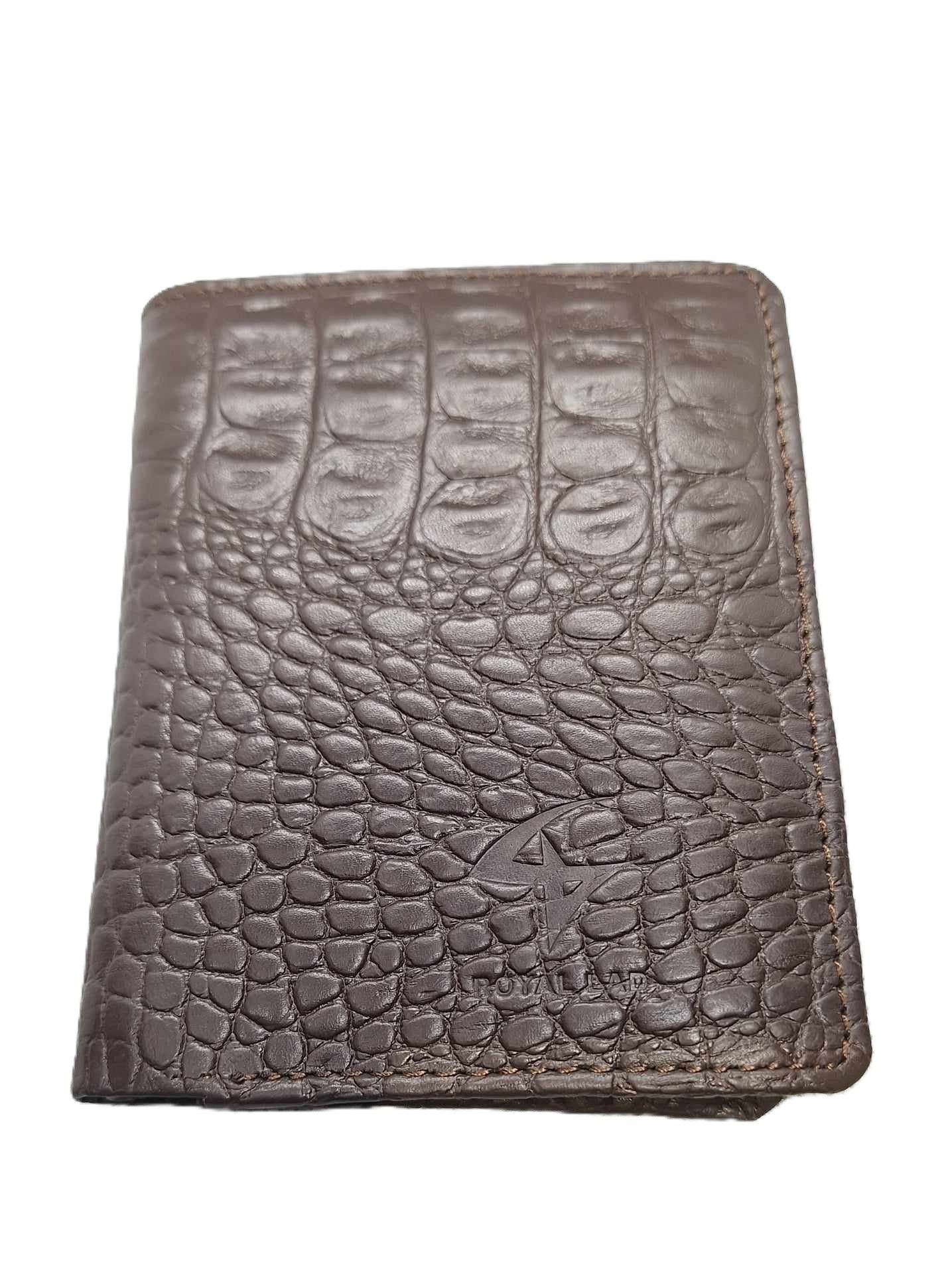 Men’s Designer Genuine Leather Wallet - Durable Crocodile Pattern - High Quality