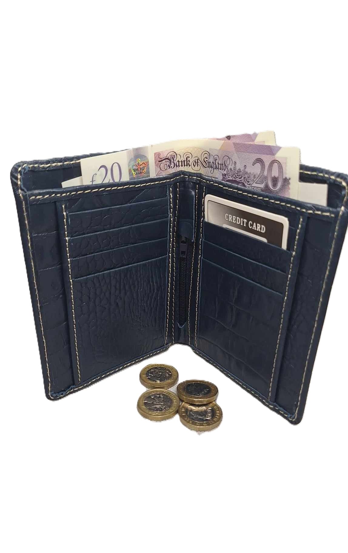Men's DESIGNER Genuine leather Wallet High-quality and Durable Crocodile Pattern