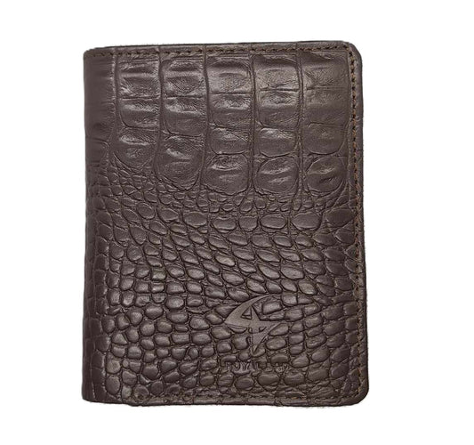Men’s Designer Genuine Leather Wallet - Durable Crocodile Pattern - High Quality