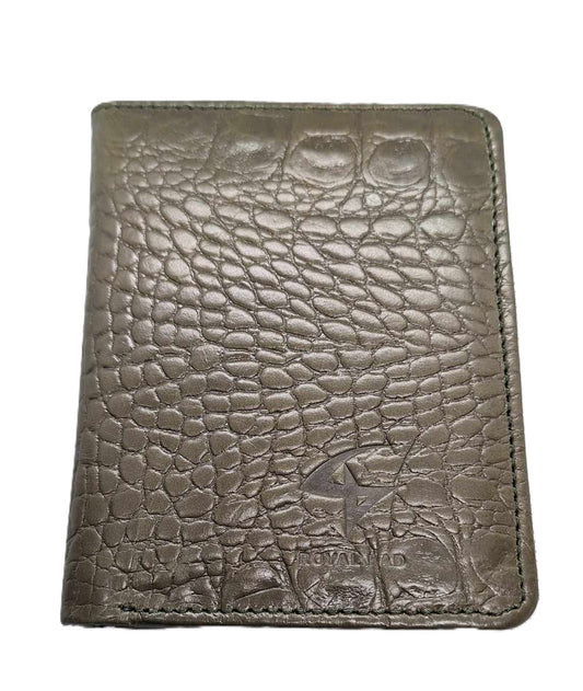 Designer Genuine Leather Sheepskin Wallet - Durable Crocodile Pattern