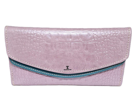 Elegant Leather Clutch Wallet for Women – Stylish Purse with Card Slots
