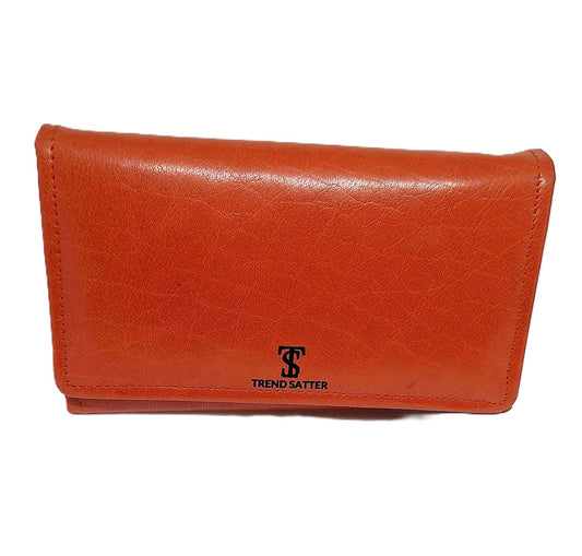 Elegant Leather Clutch Wallet for Women – Stylish Purse with Card Slots