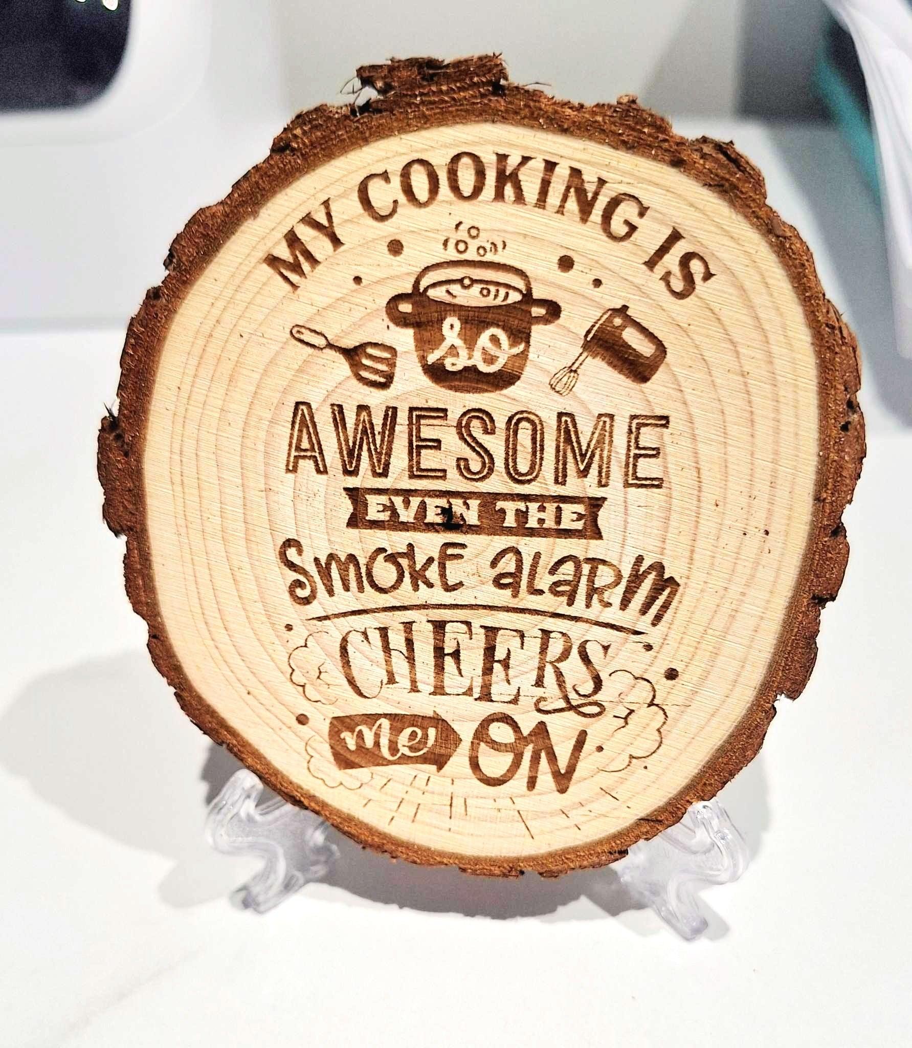 Wooden Kitchen round Decor - Fun Decorative Sign for Organised Kitchens Gift - Epic Entertainers