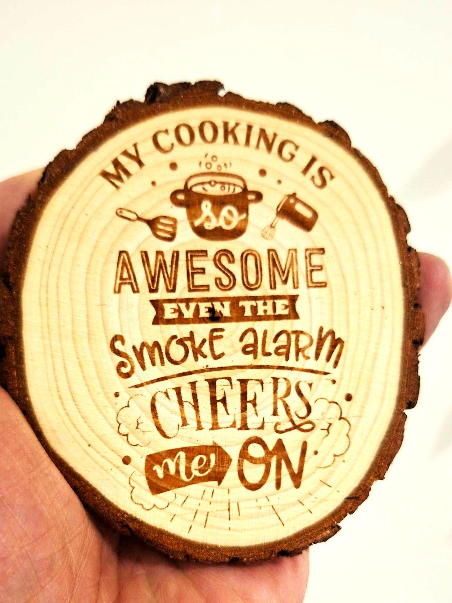 Wooden Kitchen round Decor - Fun Decorative Sign for Organised Kitchens Gift - Epic Entertainers