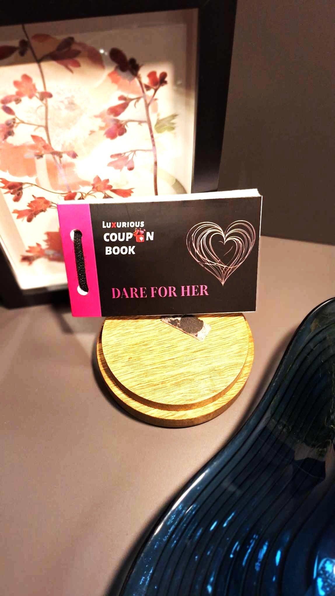 Dare for Her Coupon Book - Unique Fun & Experiences for Couples - Gift For Her- Perfect Valentine’s Day Gift & Relationship-Building Activity Cards - Epic Entertainers