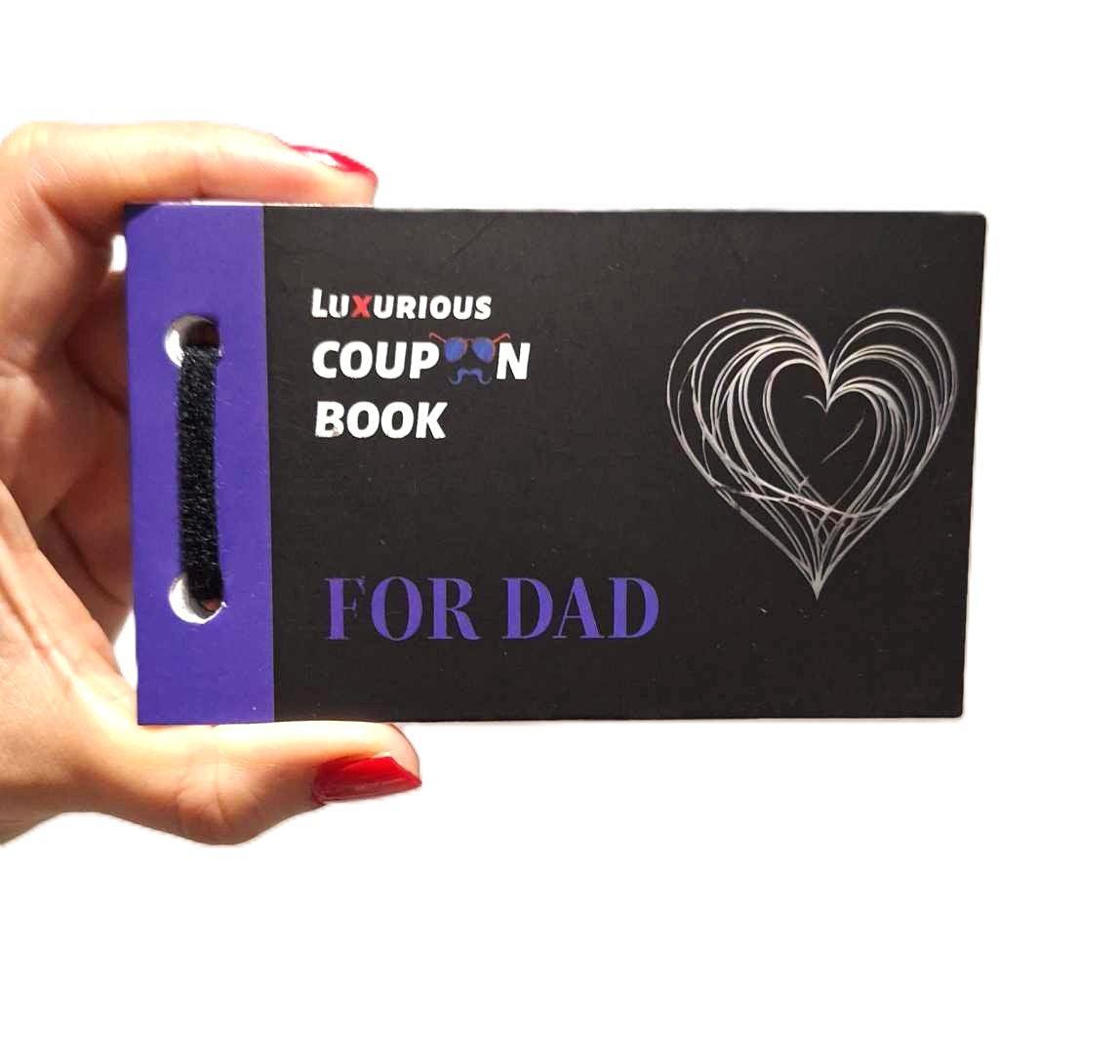 Epic Entertainers Dad Coupon Book | IOU Coupons for Dad, Dad Coupons | Funny Coupons for Dad | Sentimental Coupons for Dad | DIY Dad Coupon Book | Make Your Own Dad Coupons | 3 Blank Coupons for Dad - Epic Entertainers