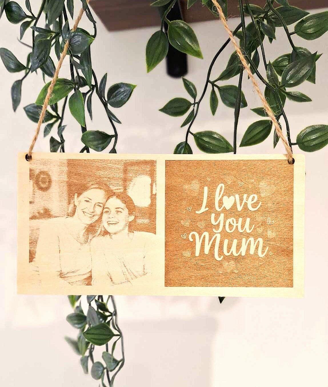 Mum Gift, Engraved Wooden Plaque, "Love You" Sign - Birthday Gift for Mum, Mother's Day Gift, Mummy Gift, For Mum Mummy Novelty Plaque - Epic Entertainers