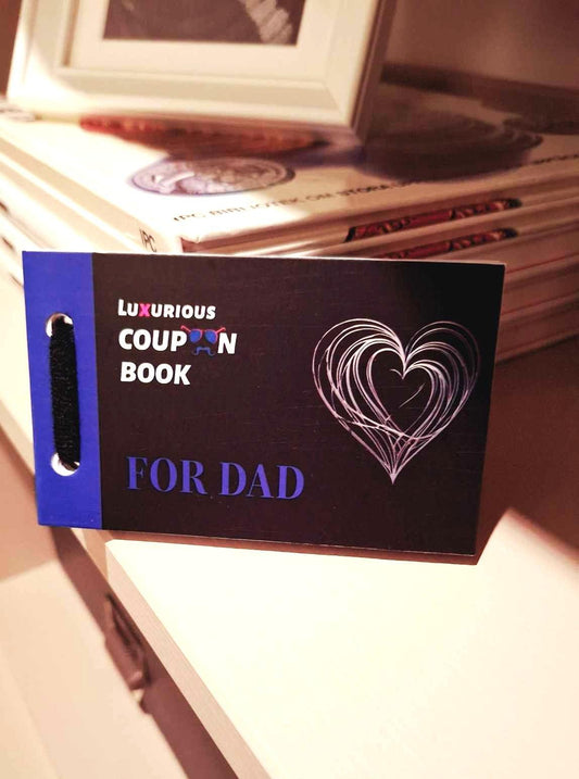 Dad Coupon Book | Funny & Sentimental IOU Coupons for Dad | DIY Make Your Own Dad Coupons with 3 Blank Coupons - Epic Entertainers