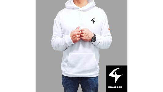 Men's White Pullover Hoodie – Lightweight, Casual & Sporty Everyday Fit - Epic Entertainers