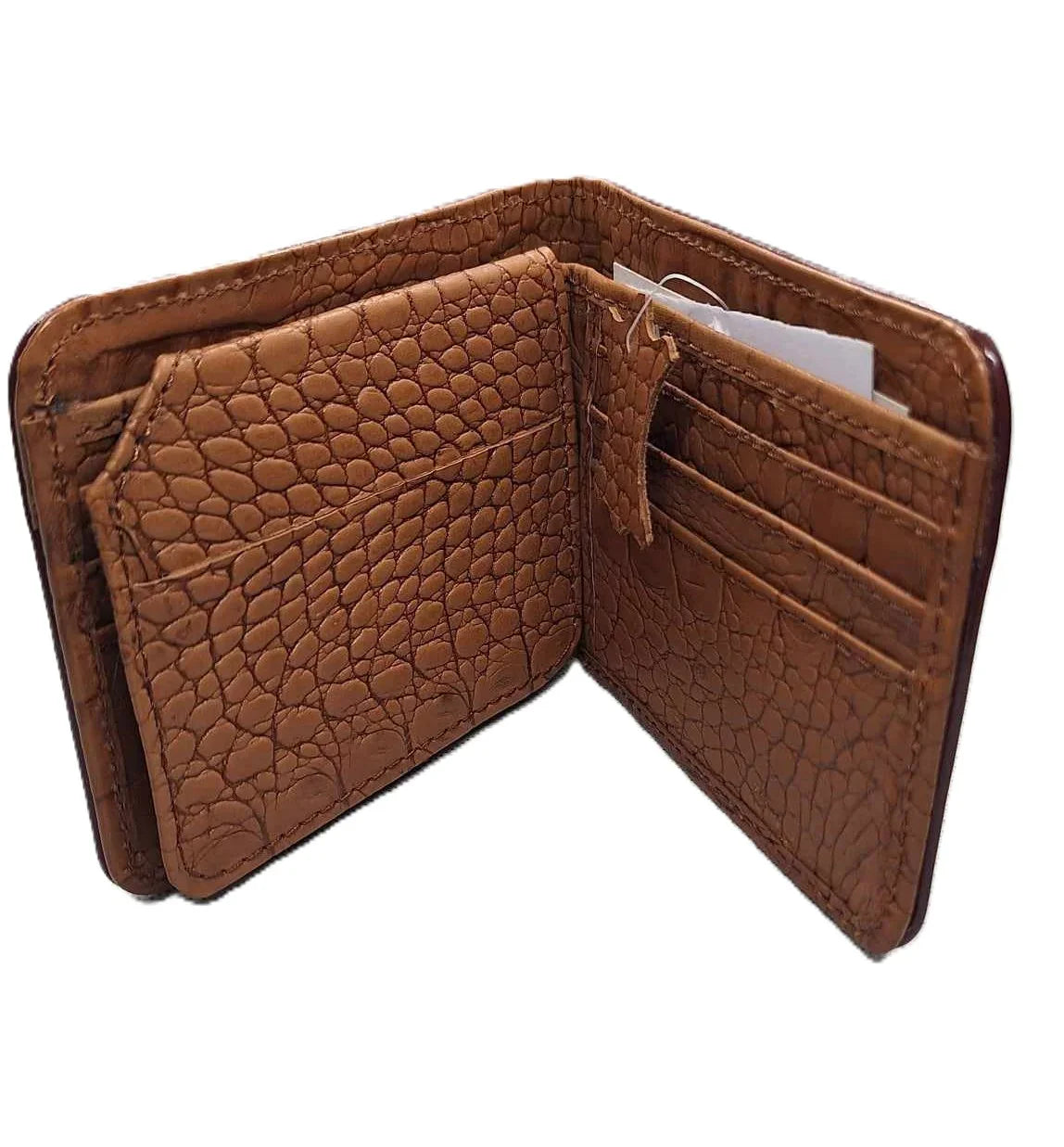 Men's Designer Leather Wallet – Genuine, Durable with Crocodile Pattern - Epic Entertainers