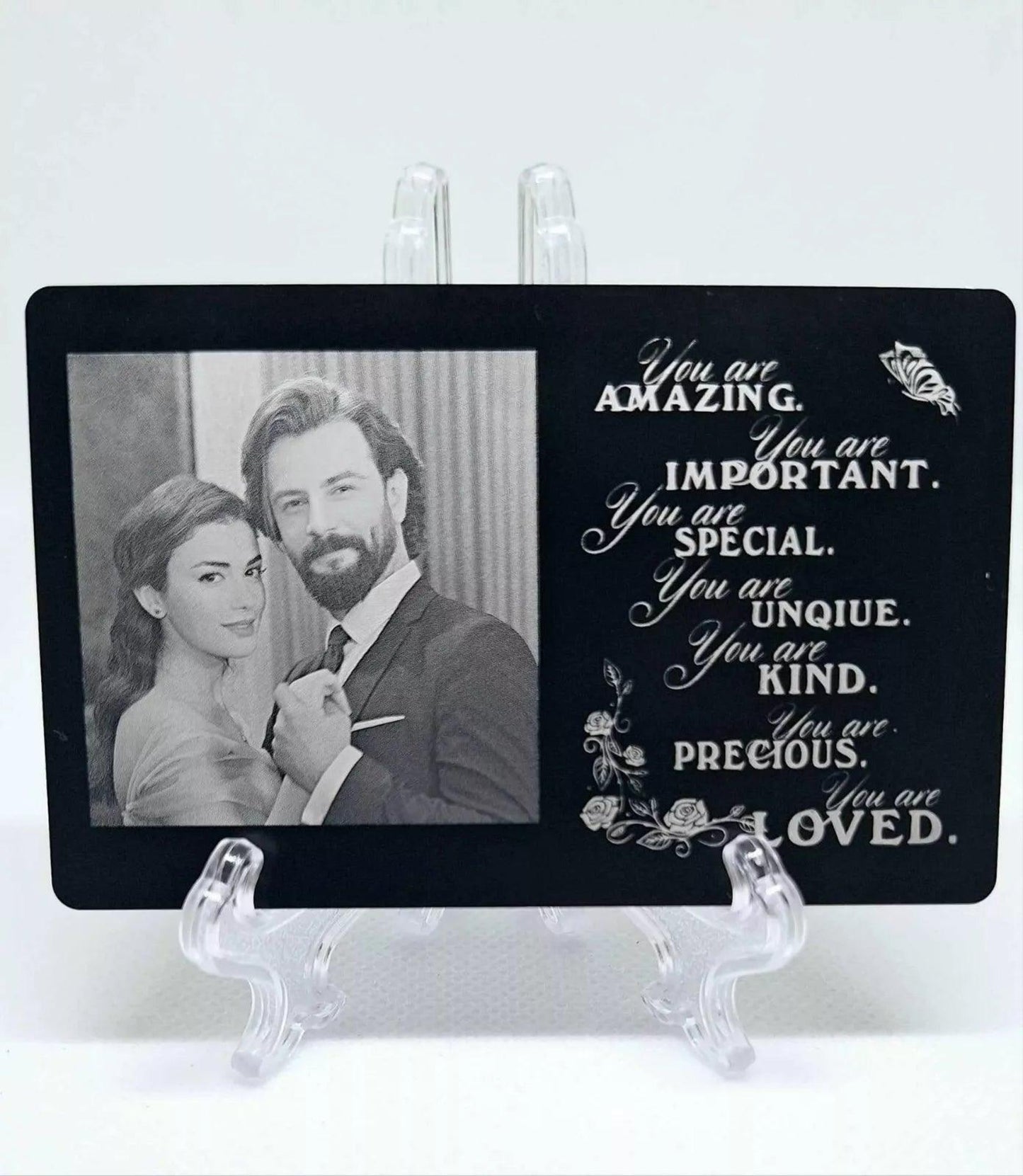 Personalised Wallet Card – Custom Metal Photo & Text Keepsake | Unique Memory Gift for Him or Her - Epic Entertainers