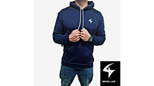 Men's Lightweight Pullover Hoodie - Stylish Casual Wear for Everyday Comfort & Gym Sports Blue