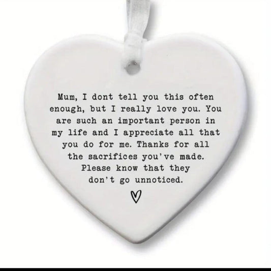 Special Mother's Day Gift - Heart Hanging Decor - Small Love Present Gift - Epic Entertainers