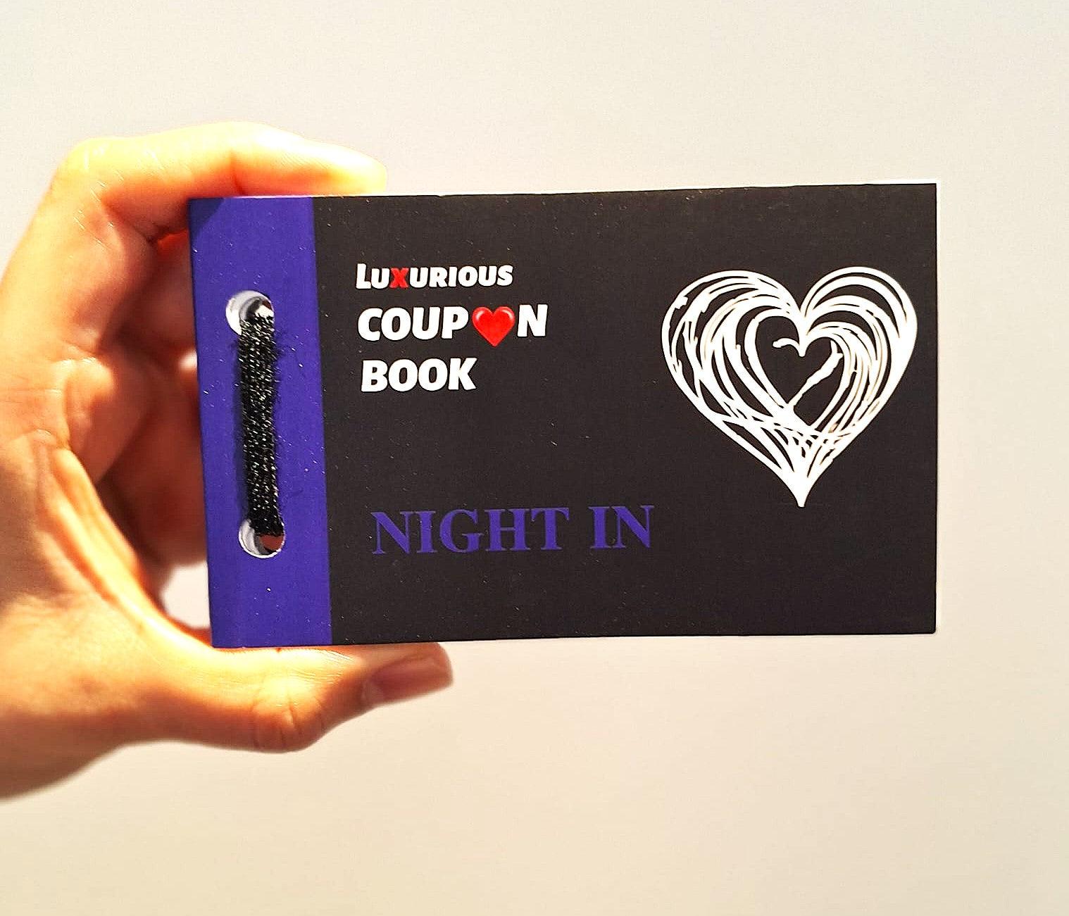 DIY Blank Coupon Book NIGHT IN Couple Games Gift for Boyfriend & Girlfriend - Epic Entertainers