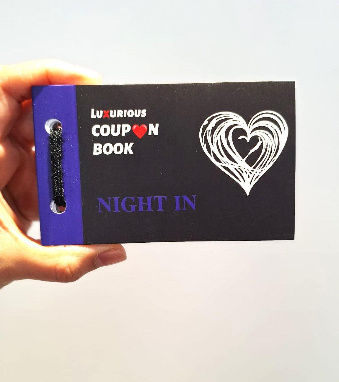 DIY Blank Coupon Book NIGHT IN Couple Games Gift for Boyfriend & Girlfriend - Epic Entertainers
